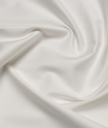 Arvind Tresca  Solids Cotton Stretchable Trouser or Chinos Fabric (White)