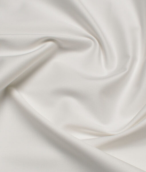 Arvind Tresca  Solids Cotton Stretchable Trouser or Chinos Fabric (White)