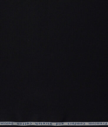 Arvind Tresca  Solids Cotton Stretchable Trouser or Chinos Fabric (Black)