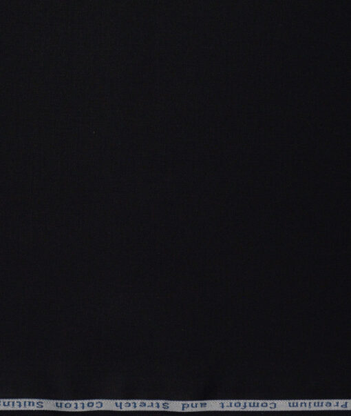 Arvind Tresca  Solids Cotton Stretchable Trouser or Chinos Fabric (Black)