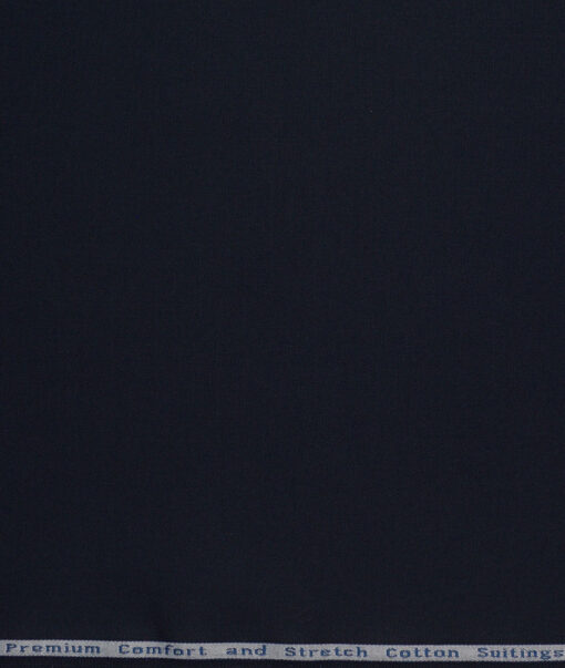 Arvind Tresca  Solids Cotton Stretchable Trouser or Chinos Fabric (Dark Blue)