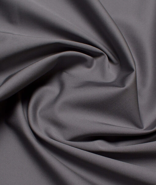 Arvind Tresca  Solids Cotton Stretchable Trouser or Chinos Fabric (Dark Grey)