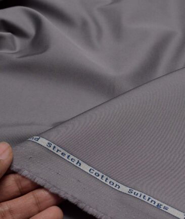 Arvind Tresca  Solids Cotton Stretchable Trouser or Chinos Fabric (Dark Grey)