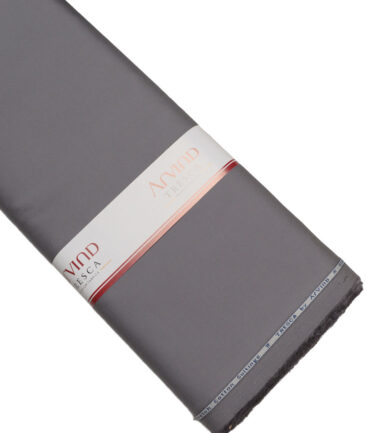 Arvind Tresca  Solids Cotton Stretchable Trouser or Chinos Fabric (Dark Grey)