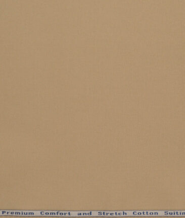 Arvind Tresca  Solids Cotton Stretchable Trouser or Chinos Fabric (Khakhi)