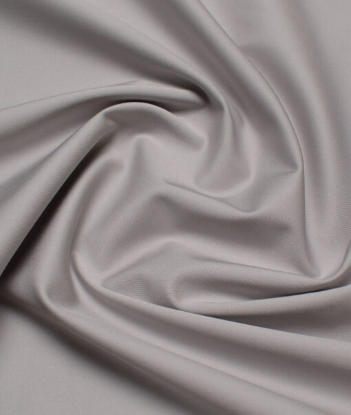 Arvind Tresca  Solids Cotton Stretchable Trouser or Chinos Fabric (Light Grey)