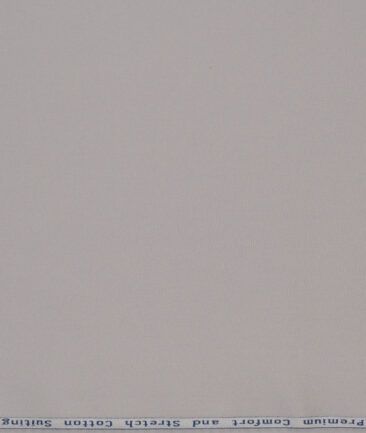 Arvind Tresca  Solids Cotton Stretchable Trouser or Chinos Fabric (Light Grey)