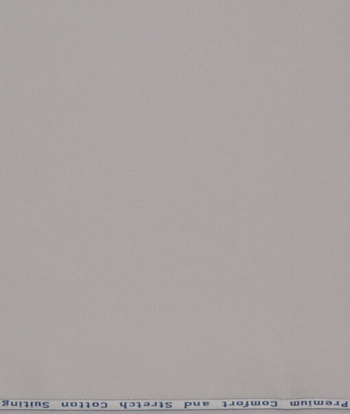 Arvind Tresca  Solids Cotton Stretchable Trouser or Chinos Fabric (Light Grey)