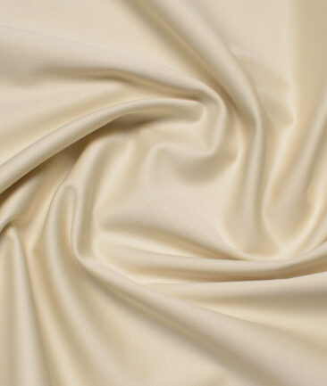 Burgoyne  Solids Cotton Stretchable Trouser or Chinos Fabric (Cream)