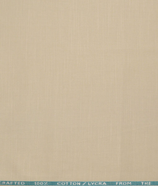 Burgoyne  Solids Cotton Stretchable Trouser or Chinos Fabric (Hampton Beige)