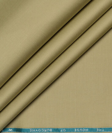 Burgoyne  Solids Cotton Stretchable Trouser or Chinos Fabric (Pavlova Beige)