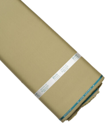 Burgoyne  Solids Cotton Stretchable Trouser or Chinos Fabric (Pavlova Beige)
