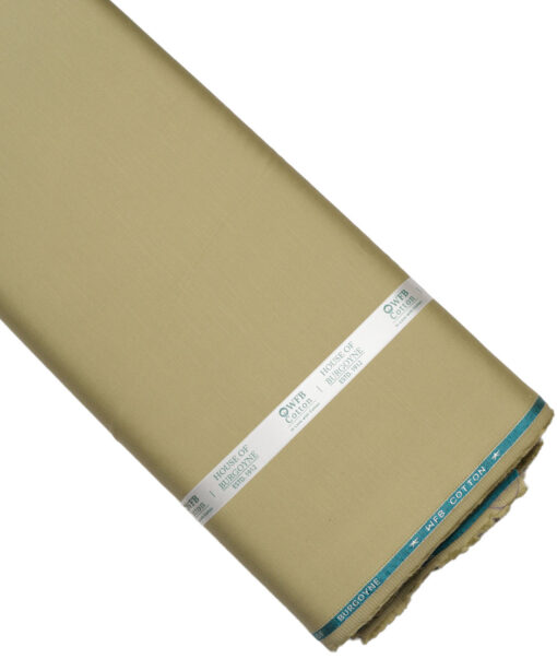Burgoyne  Solids Cotton Stretchable Trouser or Chinos Fabric (Pavlova Beige)