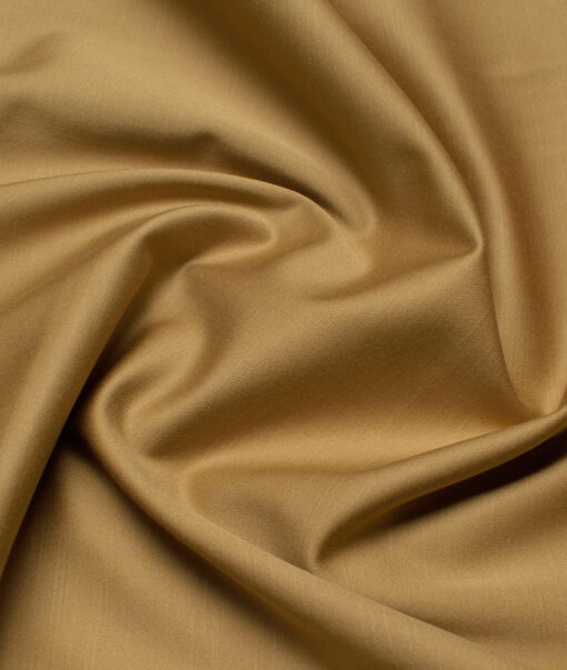 Burgoyne  Solids Cotton Stretchable Trouser or Chinos Fabric (Tan Beige)