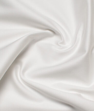 Burgoyne  Solids Cotton Stretchable Trouser or Chinos Fabric (White)