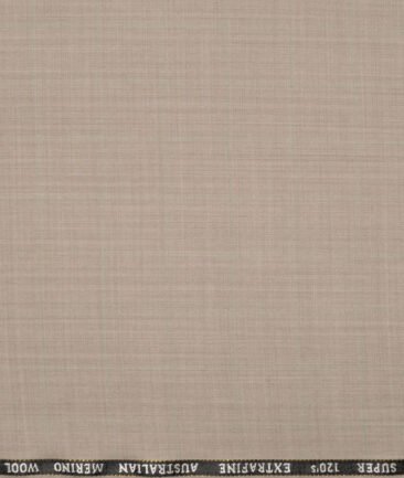 Cavalero Italy Super 120's Checks 30% Merino Wool Suiting Fabric (Beige)