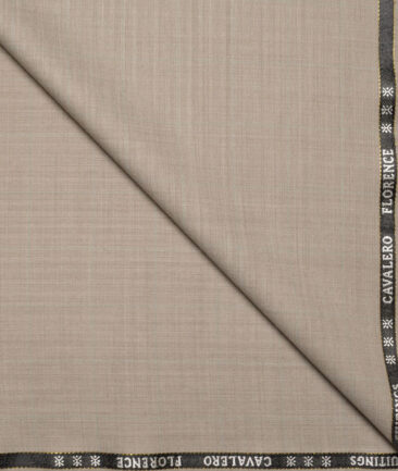 Cavalero Italy Super 120's Checks 30% Merino Wool Suiting Fabric (Beige)