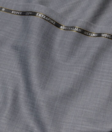 Cavalero Italy Super 120's Checks 60% Merino Wool Suiting Fabric (Grey)
