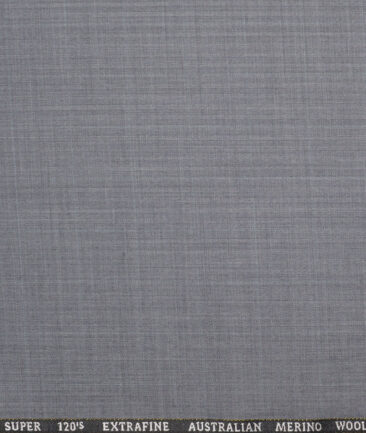Cavalero Italy Super 120's Checks 60% Merino Wool Suiting Fabric (Grey)