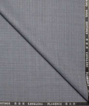 Cavalero Italy Super 120's Checks 60% Merino Wool Suiting Fabric (Grey)