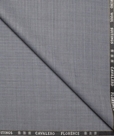 Cavalero Italy Super 120's Checks 60% Merino Wool Suiting Fabric (Grey)