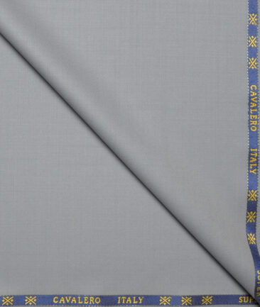 Cavalero Italy Super 120's Solids 60% Merino Wool Suiting Fabric (Ash Grey)