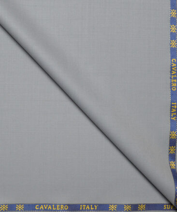 Cavalero Italy Super 120's Solids 60% Merino Wool Suiting Fabric (Ash Grey)