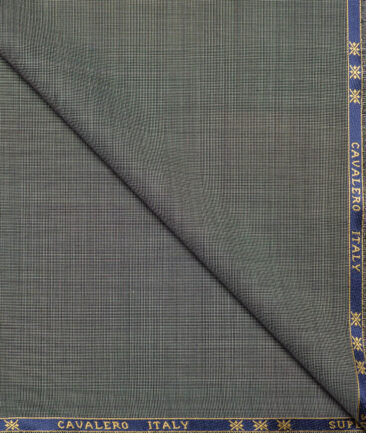 Cavalero Italy Super 120's Structured 52% Merino Wool Suiting Fabric (Light Grey)