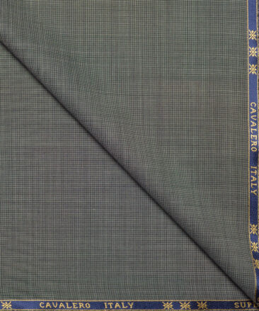 Cavalero Italy Super 120's Structured 52% Merino Wool Suiting Fabric (Light Grey)