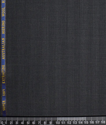 Cavalero Italy Super 120's Striped 60% Merino Wool Suiting Fabric (Blackish Grey)