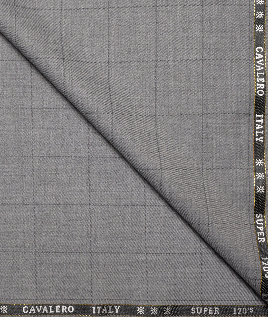 Cavalero Italy Super 120's Checks 60% Merino Wool Suiting Fabric (Light Grey) Cavalero Italy Super 120's Checks 60% Merino Wool Suiting Fabric (Light Grey)