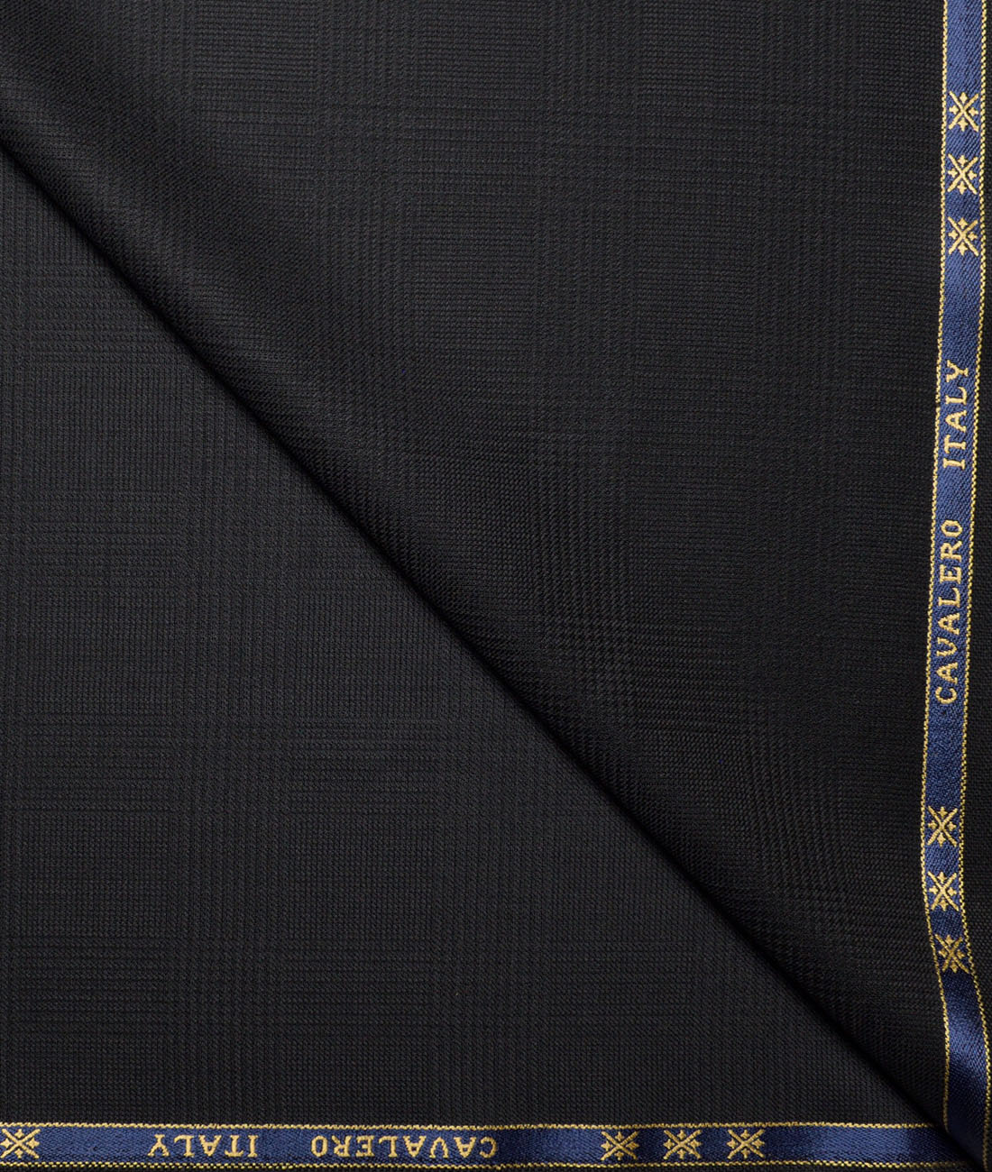 Cavalero Italy Super 130's Checks 60% Merino Wool Suiting Fabric (Blackish Grey) Cavalero Italy Super 130's Checks 60% Merino Wool Suiting Fabric (Blackish Grey)