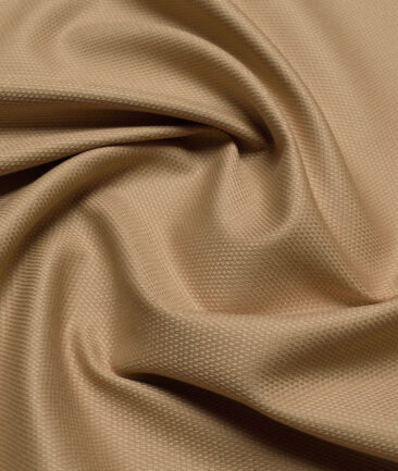 Raymond  Structured Techno Cotton Stretchable Trouser or Chinos Fabric (Beige)