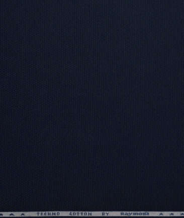 Raymond  Structured Techno Cotton Stretchable Trouser or Chinos Fabric (Dark Royal Blue)