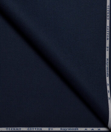 Raymond  Structured Techno Cotton Stretchable Trouser or Chinos Fabric (Dark Royal Blue)