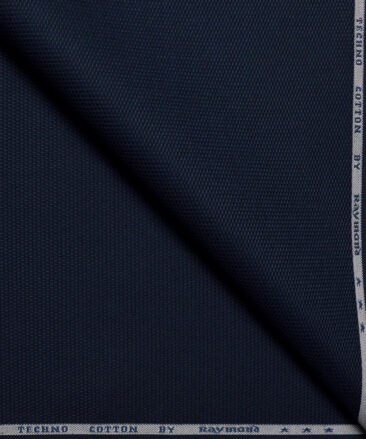 Raymond  Structured Techno Cotton Stretchable Trouser or Chinos Fabric (Dark Royal Blue)
