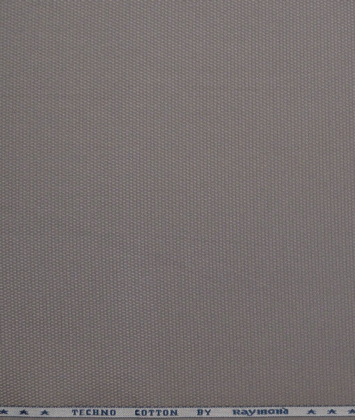 Raymond  Structured Techno Cotton Stretchable Trouser or Chinos Fabric (Grey)