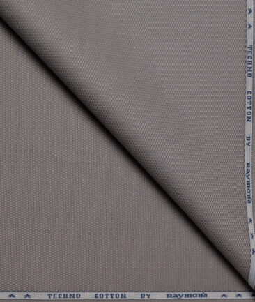 Raymond  Structured Techno Cotton Stretchable Trouser or Chinos Fabric (Grey)