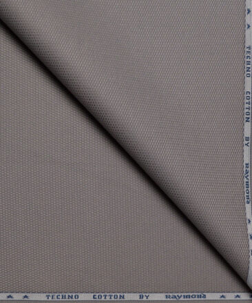 Raymond  Structured Techno Cotton Stretchable Trouser or Chinos Fabric (Grey)