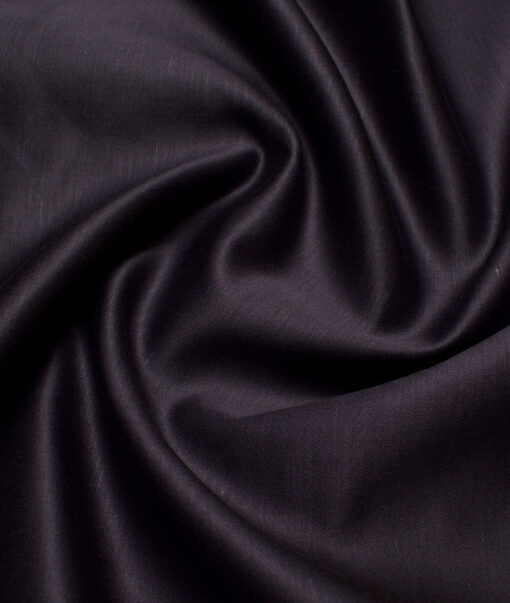 Solino  Solids European Cotton Linen Stretchable Trouser or Chinos Fabric (Dark Grey)