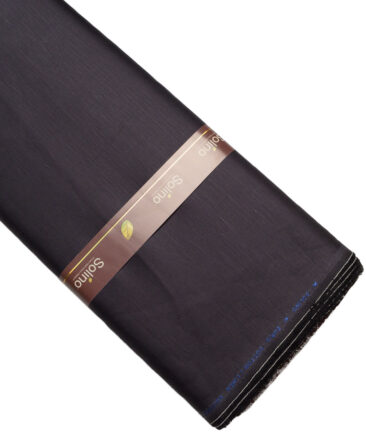 Solino  Solids European Cotton Linen Stretchable Trouser or Chinos Fabric (Dark Grey)