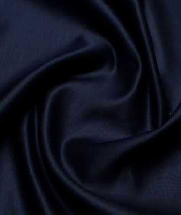 Solino  Solids European Cotton Linen Stretchable Trouser or Chinos Fabric (Dark Royal Blue)