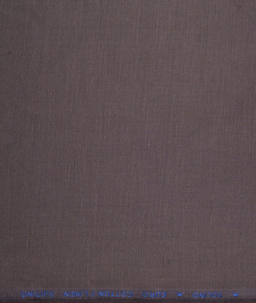 Solino  Solids European Cotton Linen Stretchable Trouser or Chinos Fabric (Greyish Brown)