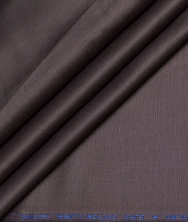 Solino  Solids European Cotton Linen Stretchable Trouser or Chinos Fabric (Greyish Brown)