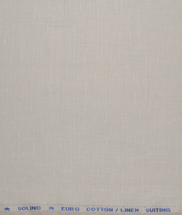 Solino  Solids European Cotton Linen Stretchable Trouser or Chinos Fabric (Pistachios Green)