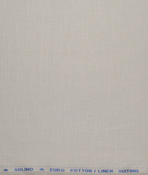 Solino  Solids European Cotton Linen Stretchable Trouser or Chinos Fabric (Pistachios Green)