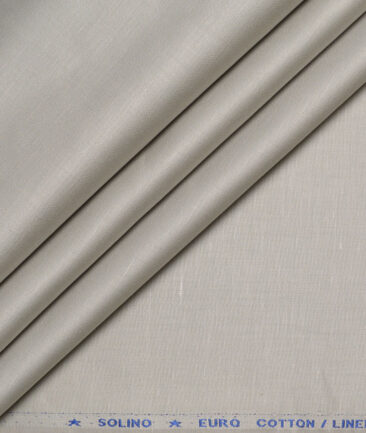 Solino  Solids European Cotton Linen Stretchable Trouser or Chinos Fabric (Pistachios Green)