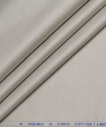 Solino  Solids European Cotton Linen Stretchable Trouser or Chinos Fabric (Pistachios Green)