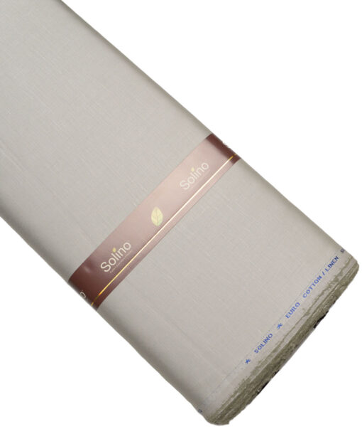 Solino  Solids European Cotton Linen Stretchable Trouser or Chinos Fabric (Pistachios Green)