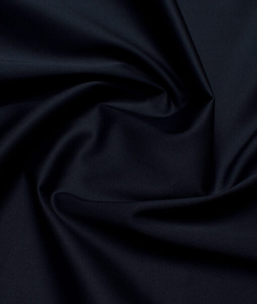 Tessuti  Solids Cotton Stretchable Trouser or Chinos Fabric (Dark Navy Blue)